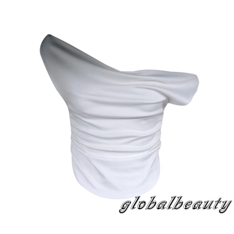 Áo Croptop Trễ Vai Màu Sắc Đơn Giản Cho Nữ