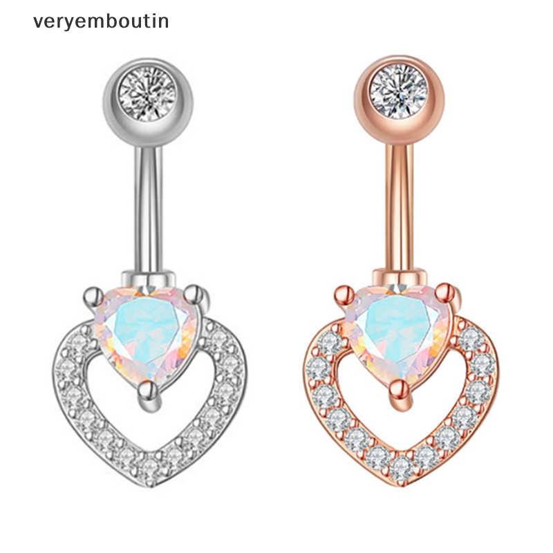 Khuyên RốN HìNh Tim ĐíNh Đá Xinh XắN