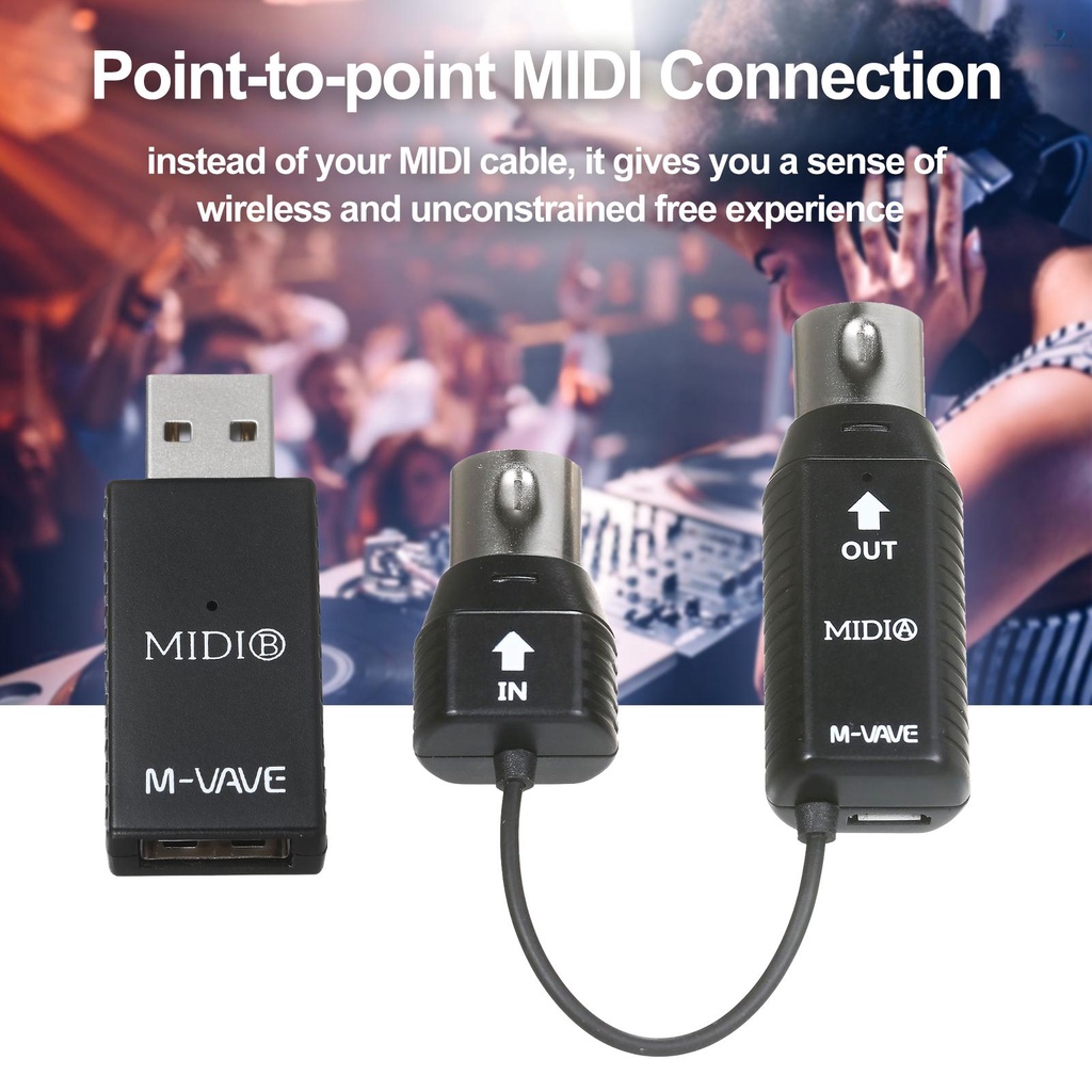 Bộ Chuyển Đổi MIDI Không Dây Mini M-VAVE MS1 (laptvn) Cho Thiết Bị Truyền Tín Hiệu Không Dây Mini M-VAVE MS1