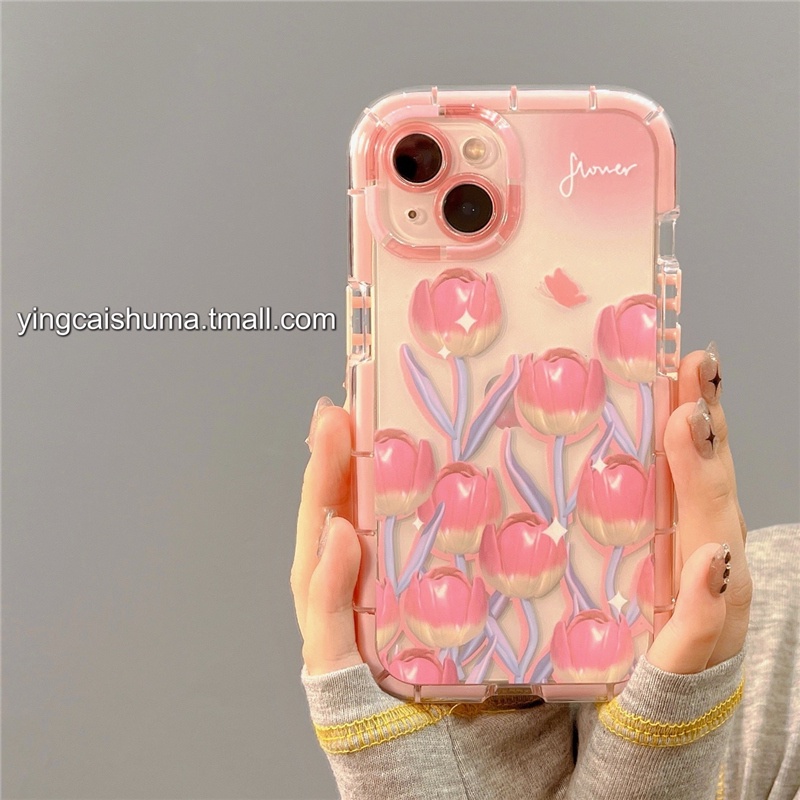 Ốp Điện Thoại Hình Hoa Tulip Dạ Quang Cho Iphone 11 Pro Max 12 13 14 Pro Max Iphone 7 8 Plus SE2020 Iphone XR XS Max XS Plus Max