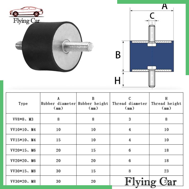 Set 4 Đinh Tán Cao Su Giảm Xóc Cho Động Cơ Bơm Nhiên Liệu Nước Lzdjfmy2