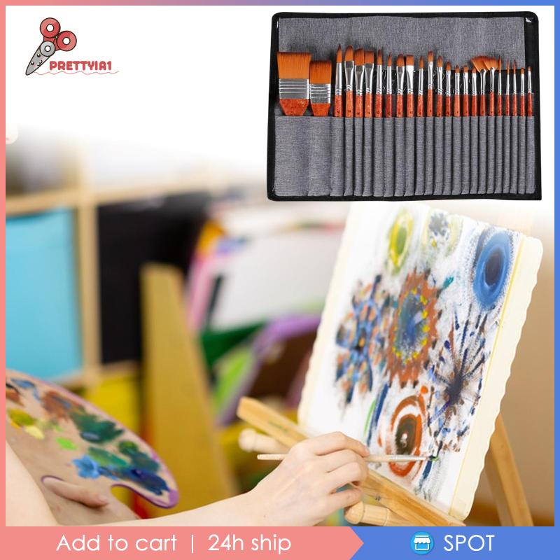 Set 1 / 24 Cọ Vẽ Màu Nước Cho Người Lớn Và Trẻ Em
