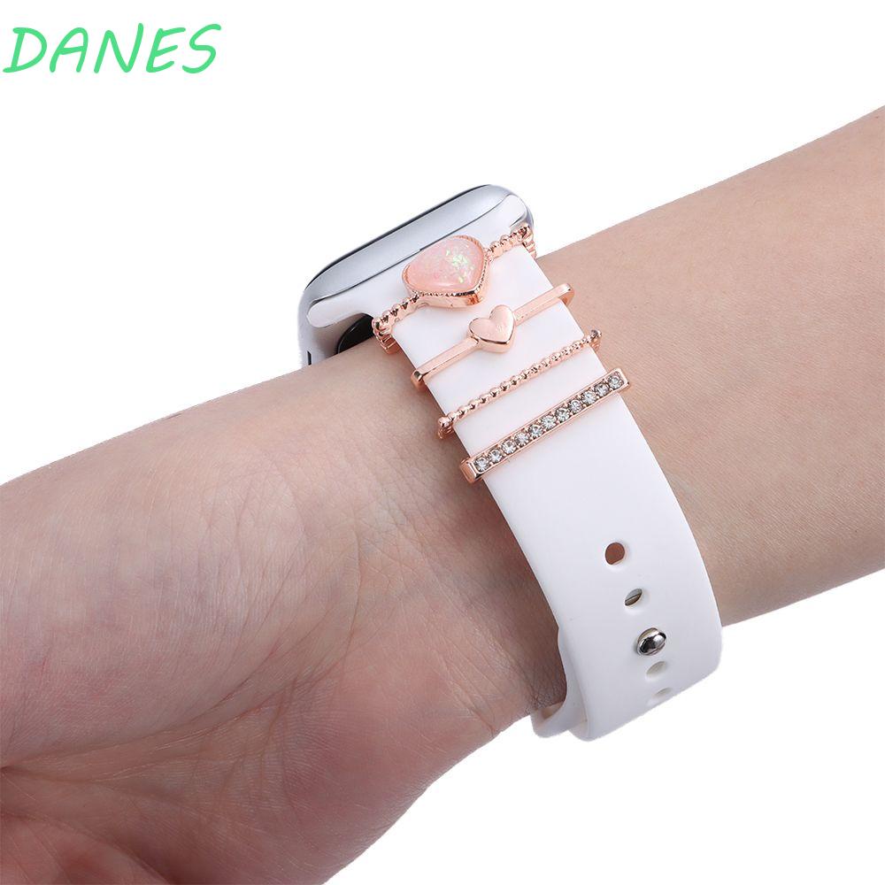 Bộ 4 Dây Đeo Đồng Hồ Trang Trí Hình Trái Tim Sáng Tạo