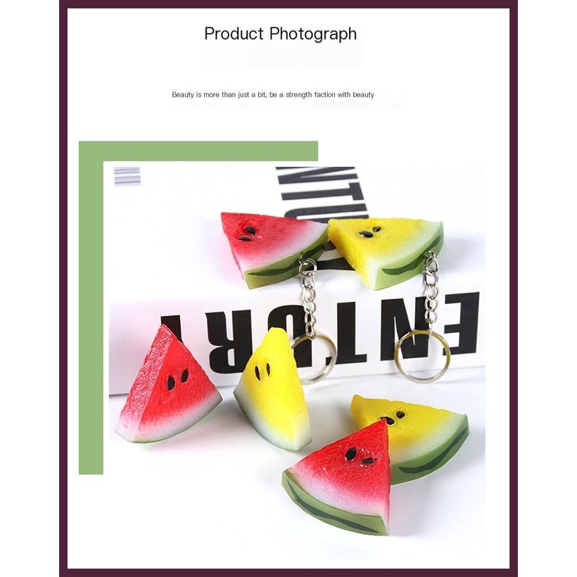 Móc Khóa Nhựa PVC Trong Suốt Hình Trái Cây 11 * 5 * 1cm