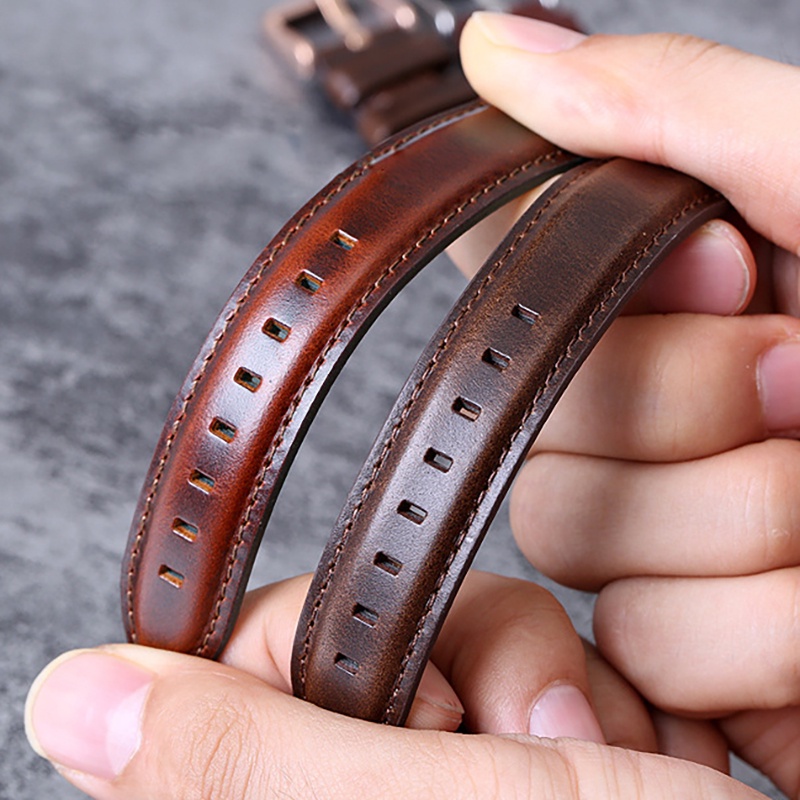 Dây đeo bằng da chính hãng 18mm 20mm 22mm phát hành nhanh dây đeo bằng da bò cho phụ nữ nam giới vòng đeo tay thay thế đa năng phụ kiện dây đeo đồng hồ