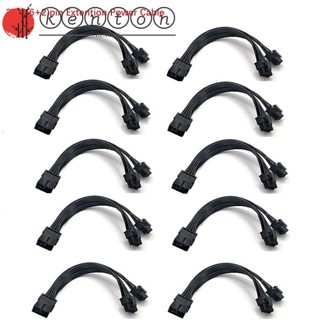 Dây cáp nối dài 20cm chuyển đổi 8 pin sang 2x8p (6 + 2) Psu 18awg 8pin cho card đồ họa Pcie