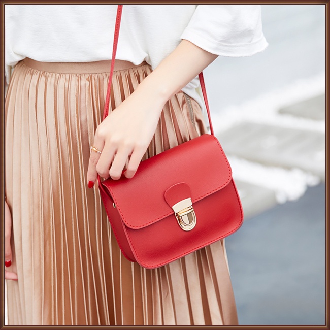 Túi Xách Da PU Mềm Màu Trơn Thời Trang Cho Nữ