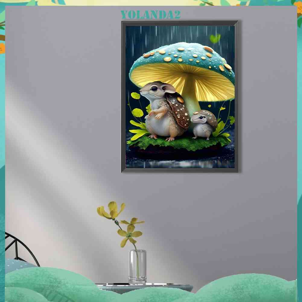 Tranh Đính Đá Kim Cương Toàn Bộ 5D DIY Hình Vẽ Sóc Trang Trí Nhà Cửa