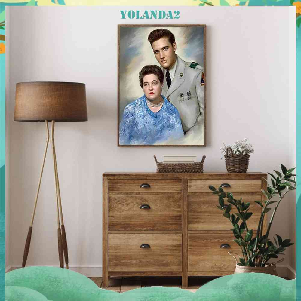 Bộ Tranh Đính Đá 5D Toàn Diện Họa Tiết Elvis Presley Độc Đáo DIY Dùng Trang Trí Nhà Cửa