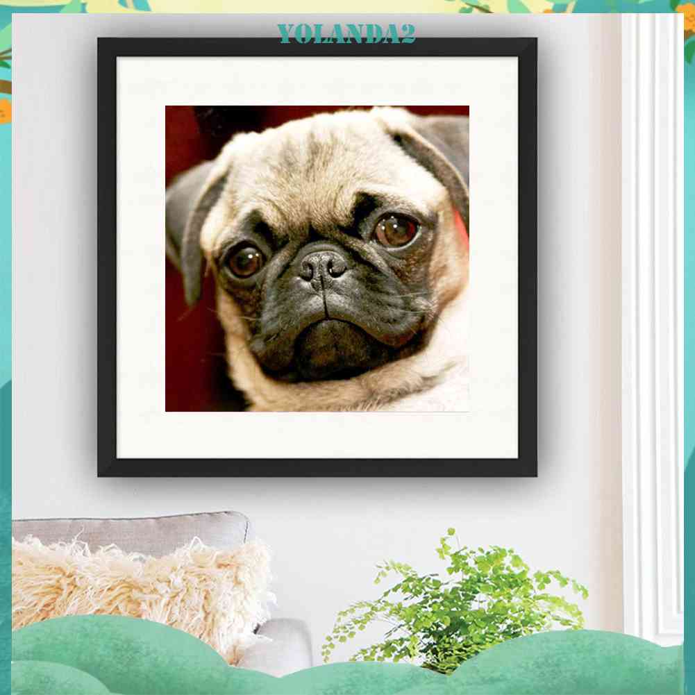 Tranh Đính Đá Kim Cương Toàn Bộ 5D DIY Hình Vẽ Chó Trang Trí Nhà Cửa