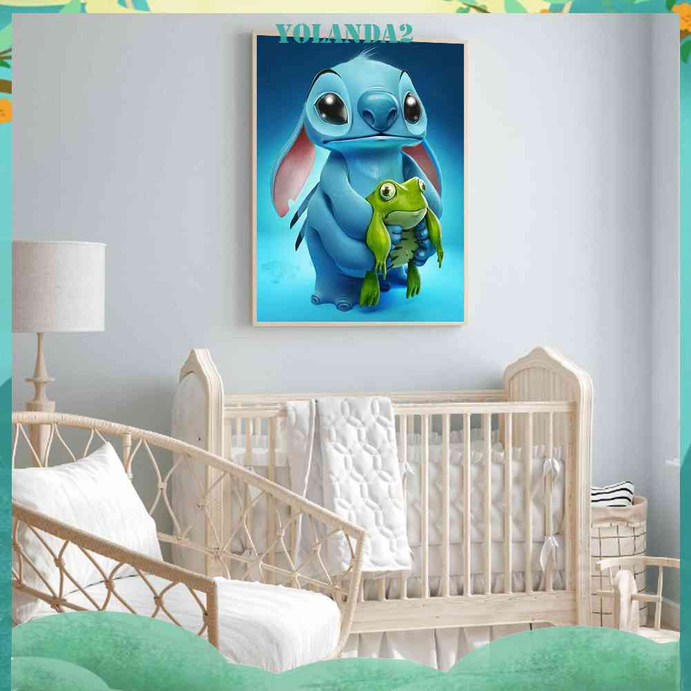 Tranh Đính Đá Kim Cương Toàn Bộ 5D DIY Hình Vẽ Ếch Nhỏ