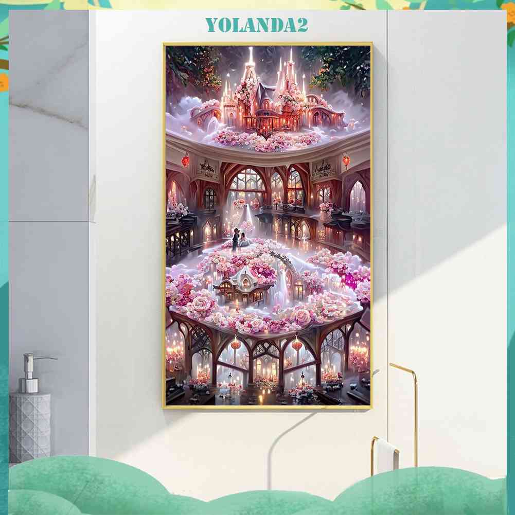 Bộ Tranh Đính Đá 5D Toàn Diện Họa Tiết Hoa Hồng Độc Đáo Trang Trí Nhà Cửa