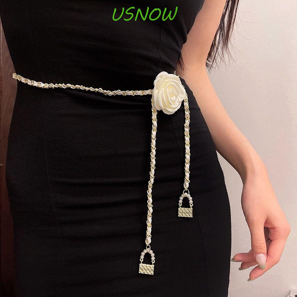 Vòng Đeo Cơ Thể Dạng Chuỗi Nhỏ Độc Đáo Cá TínhThắt Lưng Dây Xích Hình Hoa Trà Dễ Phối Đồ