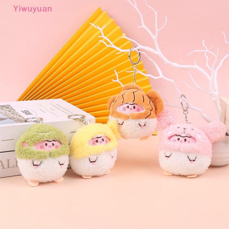 Búp Bê Nhồi Bông Hình Thỏ Gà Sáng Tạo 10CM Trang Trí Ba Lô / Móc Khóa Xe Hơi Mới