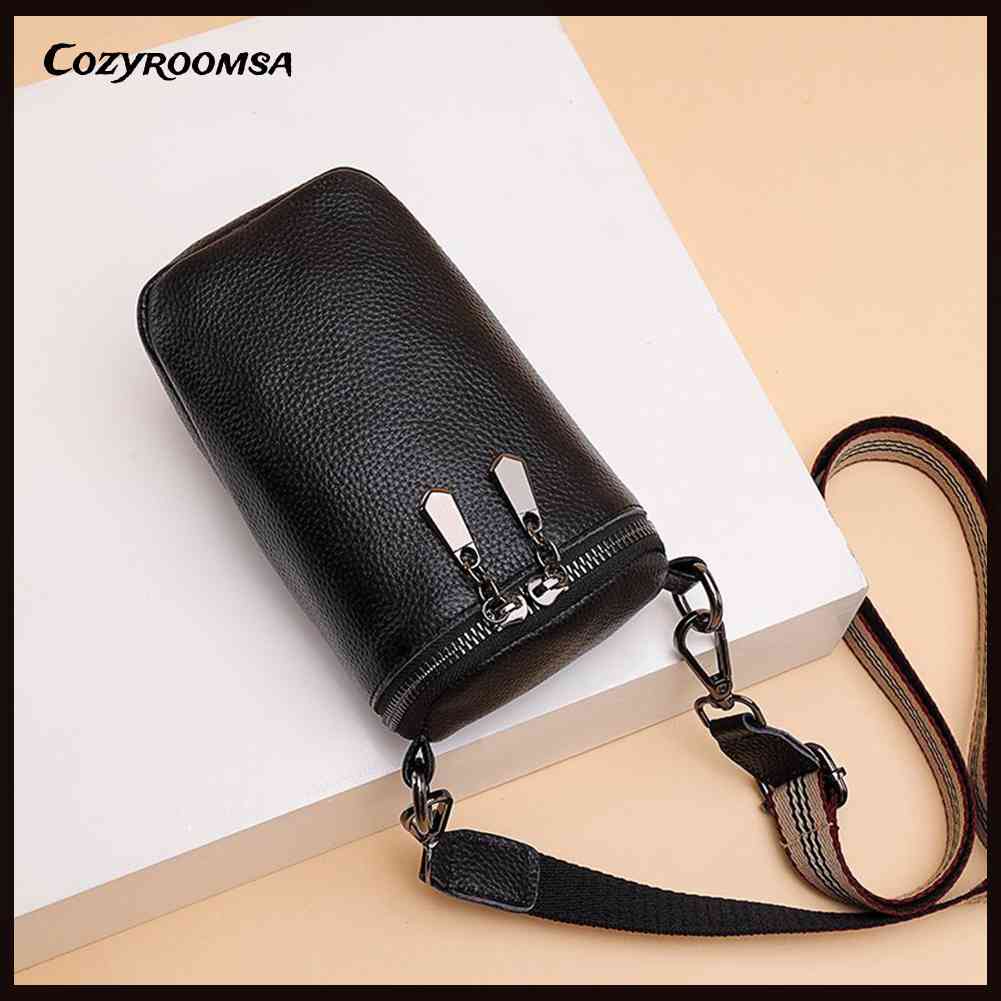 Túi Đeo Chéo Mini Bằng Da Bò Để Điện Thoại Thời Trang Sành Điệu Cho Nữ