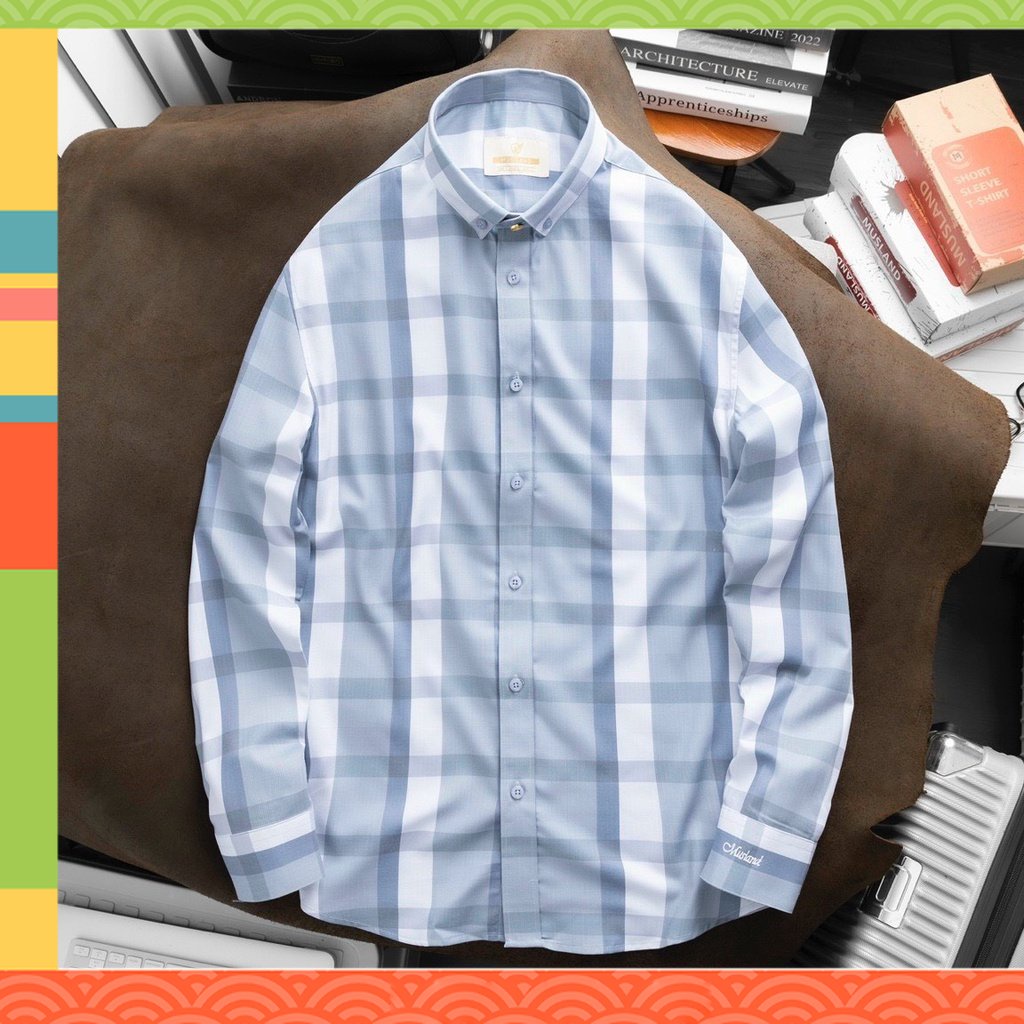 ẢNH SHOP CHỤP - Áo sơmi caro Musland đơn giản dáng SLimFit gọn đẹp - 1 chiếc sơmi nam mát mịn mềm đẹp xuất sắc ! SMML1
