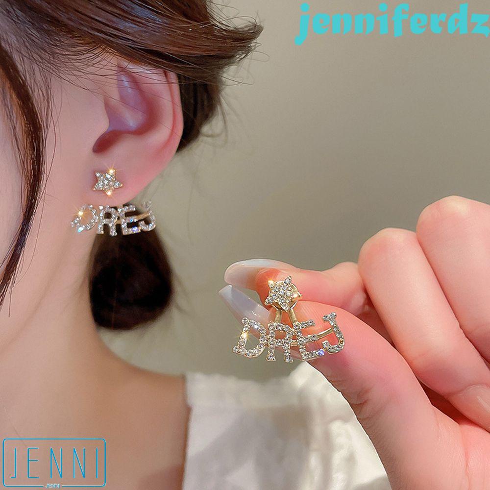 Khuyên Tai Dáng Dài Đính Đá Zircon Kiểu Vintage Thời Trang Cho Bạn Gái