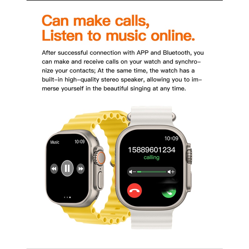 Đồng Hồ Thông Minh t800 Kết Nối bluetooth Màn Hình 1.99-inch hd android