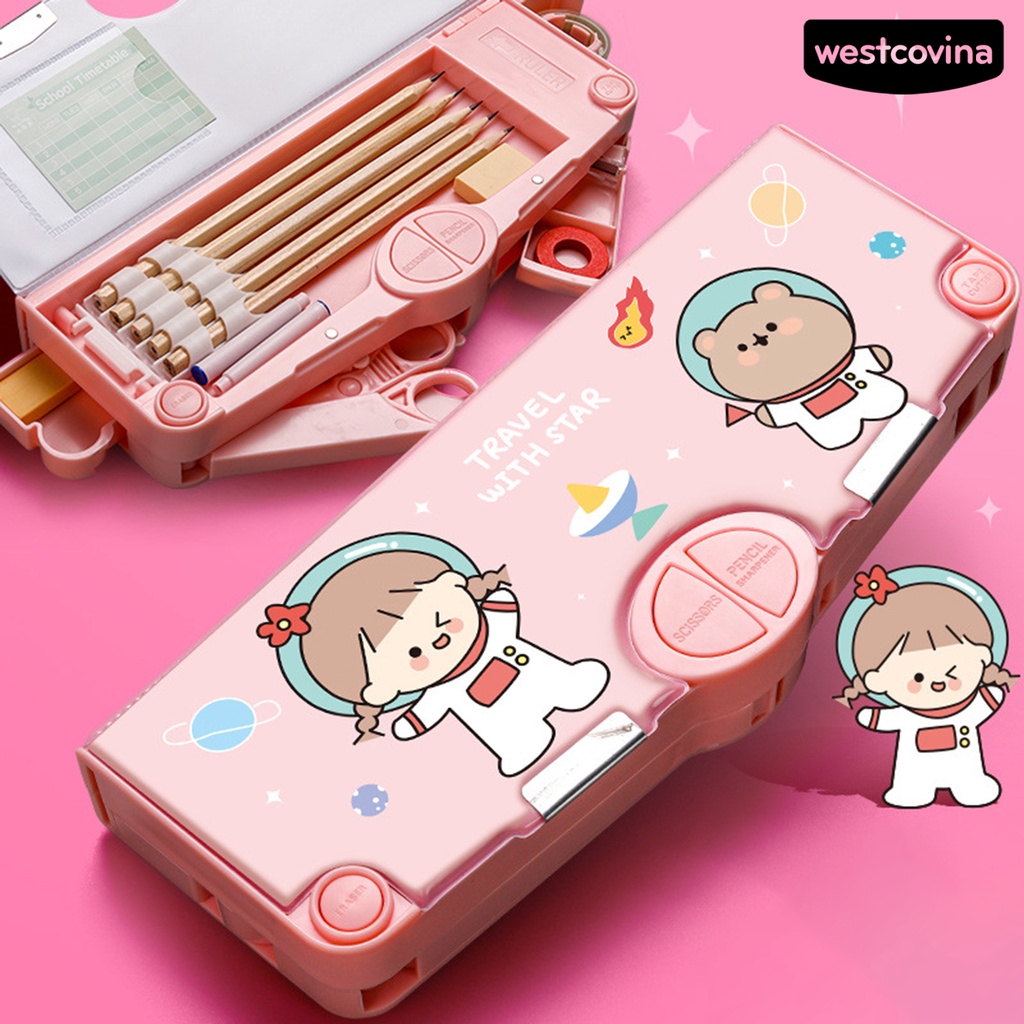 [COD]♪Cục Tẩy Bút Chì Dạng Nhấn Nhiều Ngăn Họa Tiết Phi Hành Gia Hoạt Hình