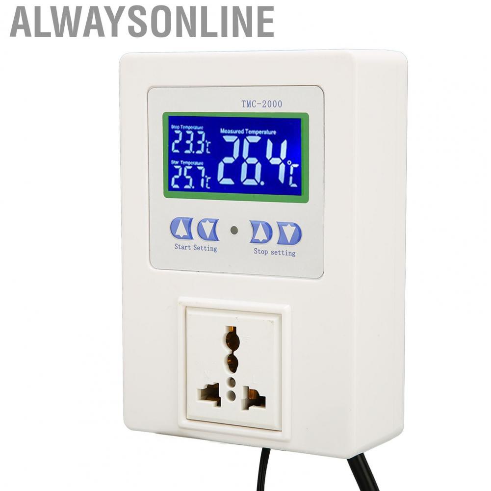 Alwaysonline Temperature Controller  Digital 4 Buttons Heating Cooling Mode for Pet Breeding