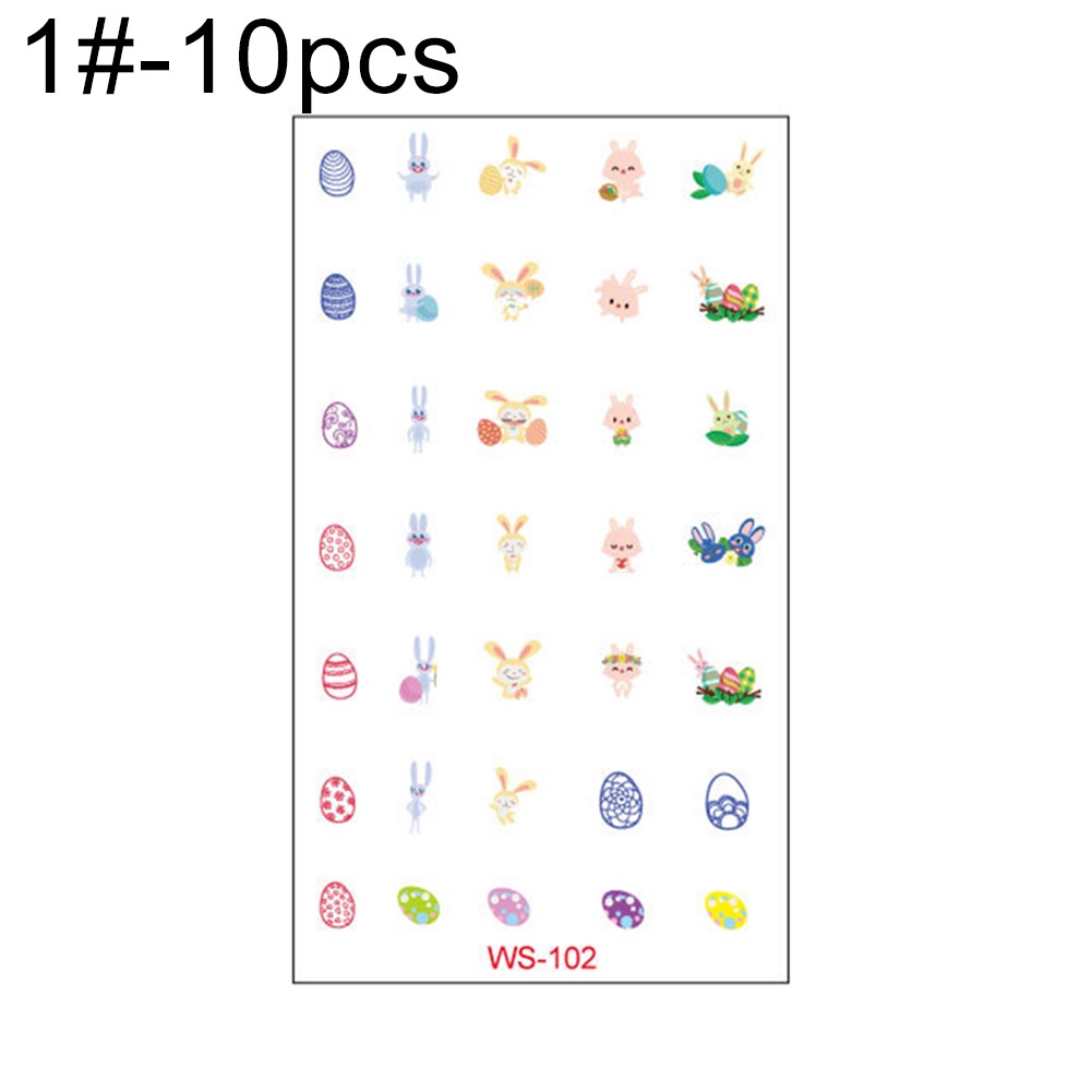 Bộ 10 Hình Xăm Dán Họa Tiết Động Vật Hoạt Hình Dễ Thương Cho Trẻ Em