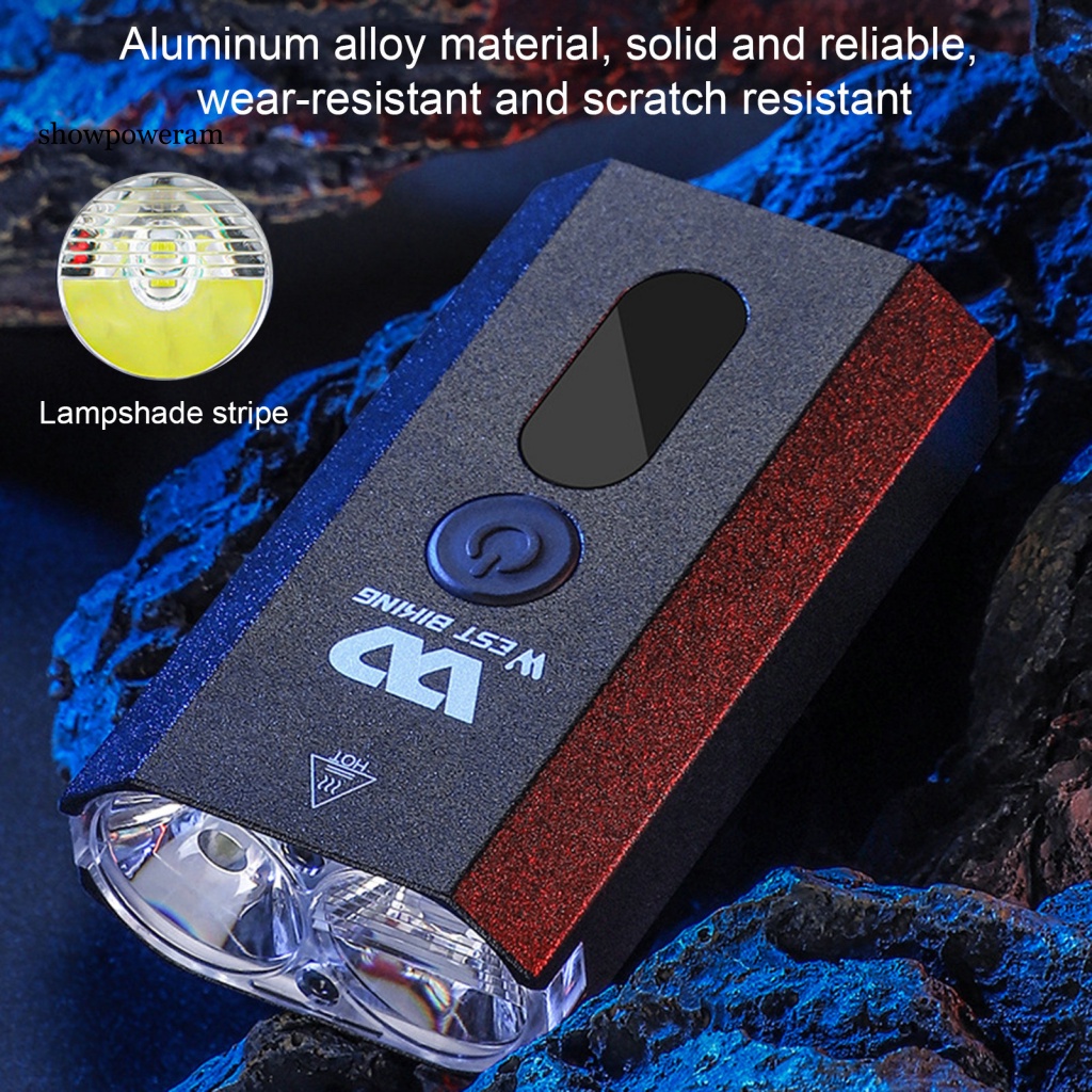 1 Bộ Đèn Pha Xe Đạp Bằng Hợp Kim Nhôm Đa Năng Kèm Còi Tiện Dụng