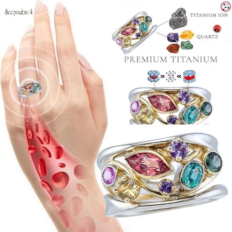 Nhẫn Đeo Tay Đính Đá Zircon Nhiều Màu Thời Trang Cổ Điển Cho Nữ