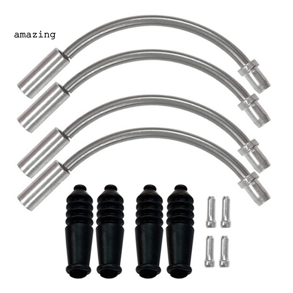 Bộ 4 Ống Phanh Xe Đạp Hình Chữ V Màu Bạc Màu Sắc Tiện Dụng