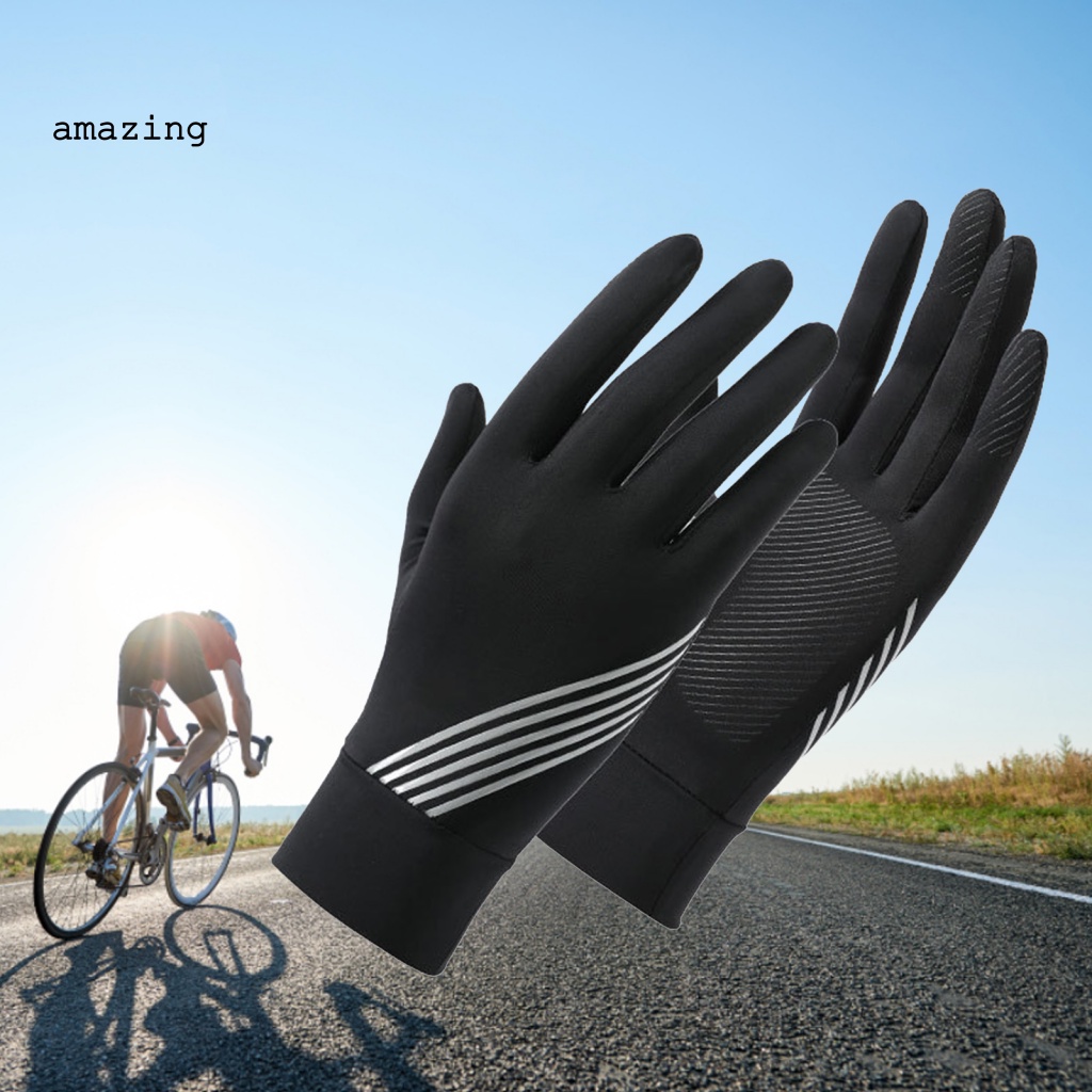 1 Đôi Găng Tay Chống Nắng Chống Mòn Bằng Lụa Lạnh Mỏng