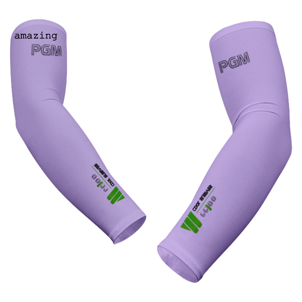 1 Cặp Găng Cánh Tay Vải Lụa Lạnh Co Giãn Bảo Vệ Toàn Diện Khi Chơi Golf