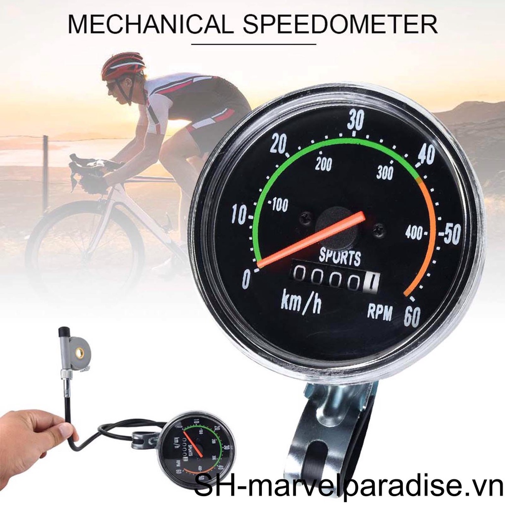 Đồng Hồ Đo Tốc Độ Có Dây Kiểu Cổ Điển Cho Xe Đạp