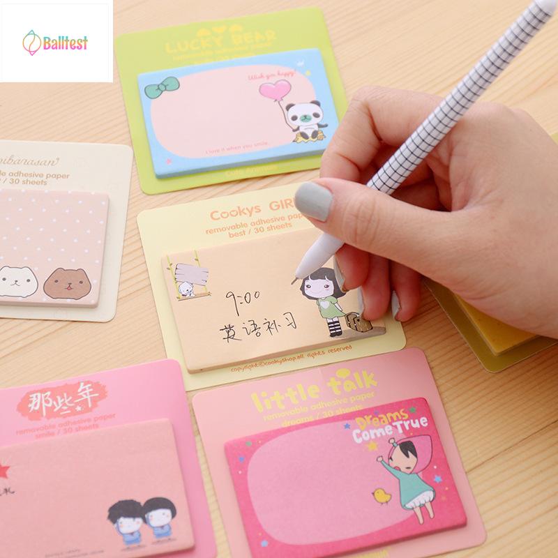 💜Giấy note hình chữ nhật hoạt hình cute, giấy ghi chú dễ thương đồ dùng học tập làm quà tặng học sinh giá rẻ