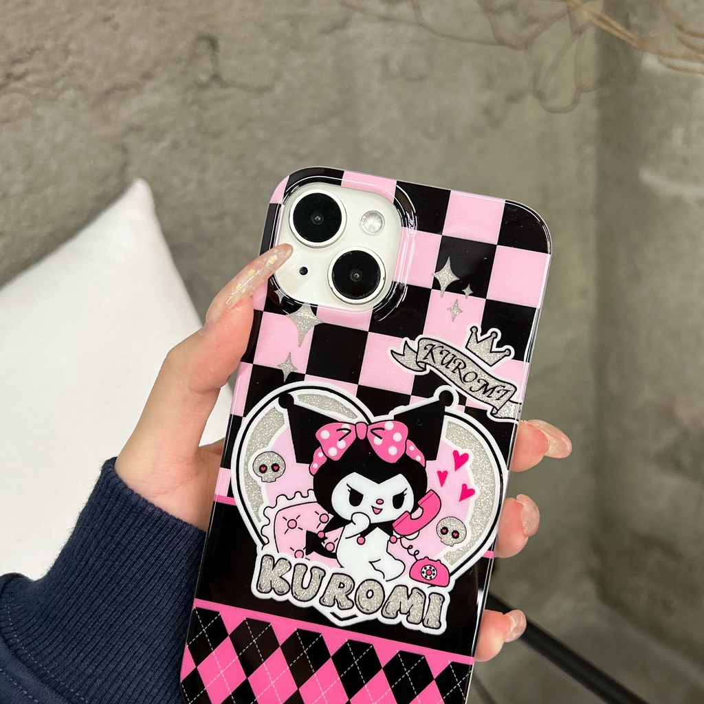 Ốp Điện Thoại TPU Silicone Mềm Trong Suốt Họa Tiết Kuromi Hoạt Hình Cho iPhone11 12 13 14 Pro Max