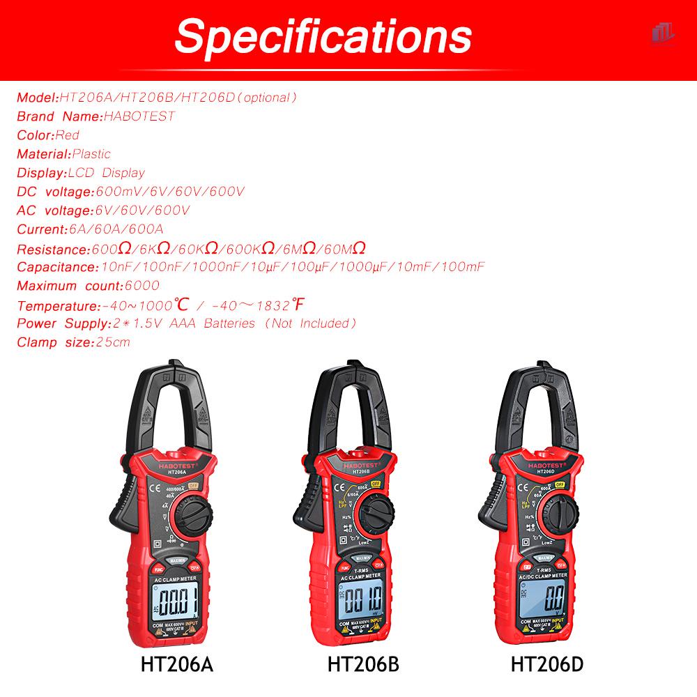 Đồng Hồ Vạn Năng Kỹ Thuật Số Dạng Kẹp Đo Dòng Điện AC / DC