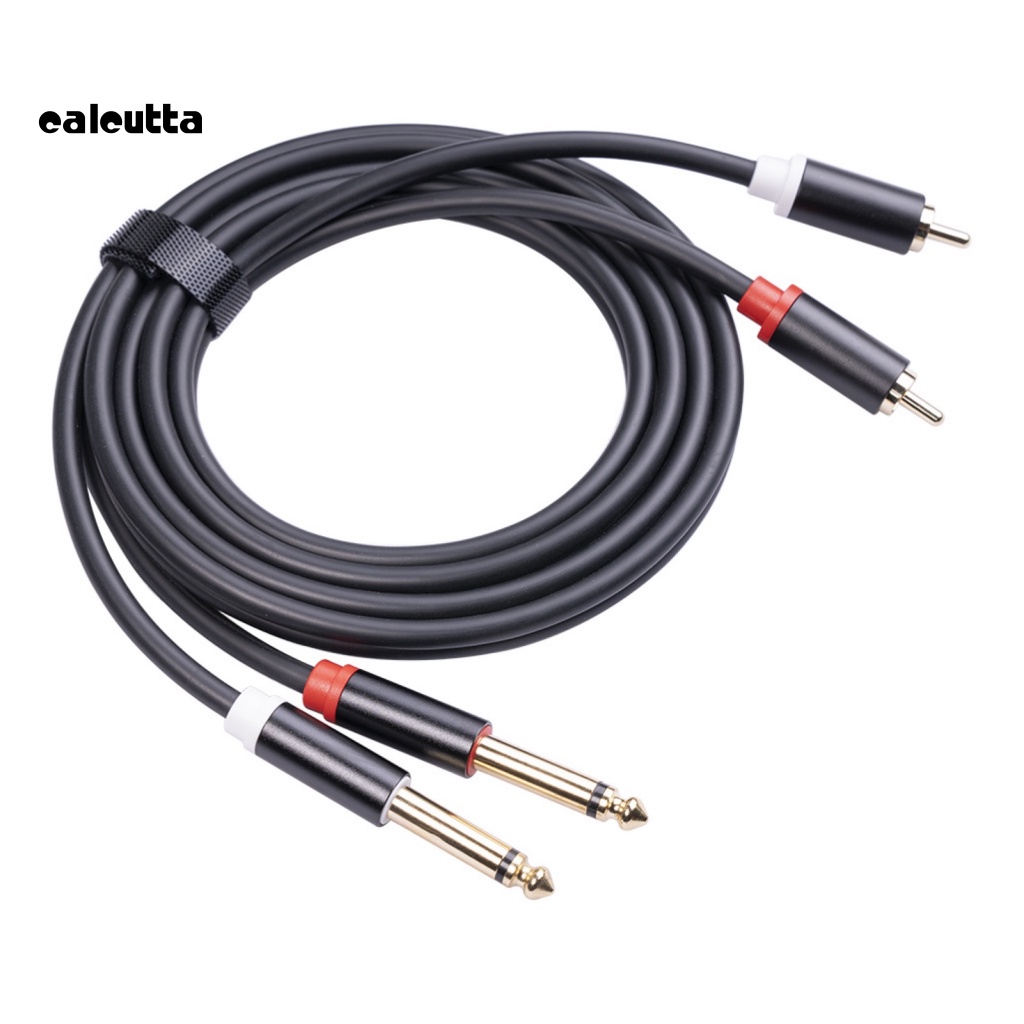 Cáp Âm Thanh Mạ VàNg 2 RCA ĐầU CắM Sang ĐầU CắM 2X6.35Mm AUX Chuyên DụNg