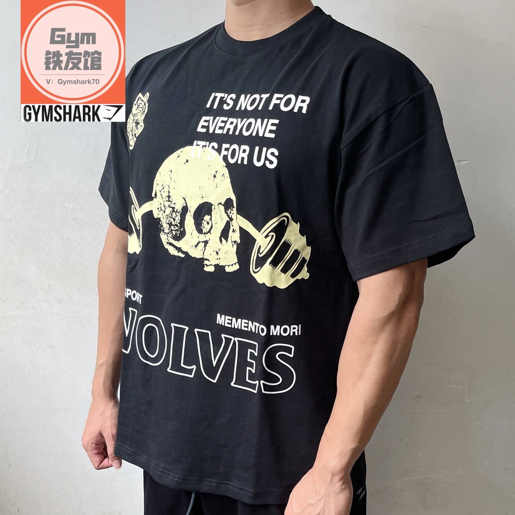 Áo Thun cotton Ngắn Tay Dáng Rộng In Hình Đầu Lâu DARCSPORT Cá Tính Cho Nam Nữ