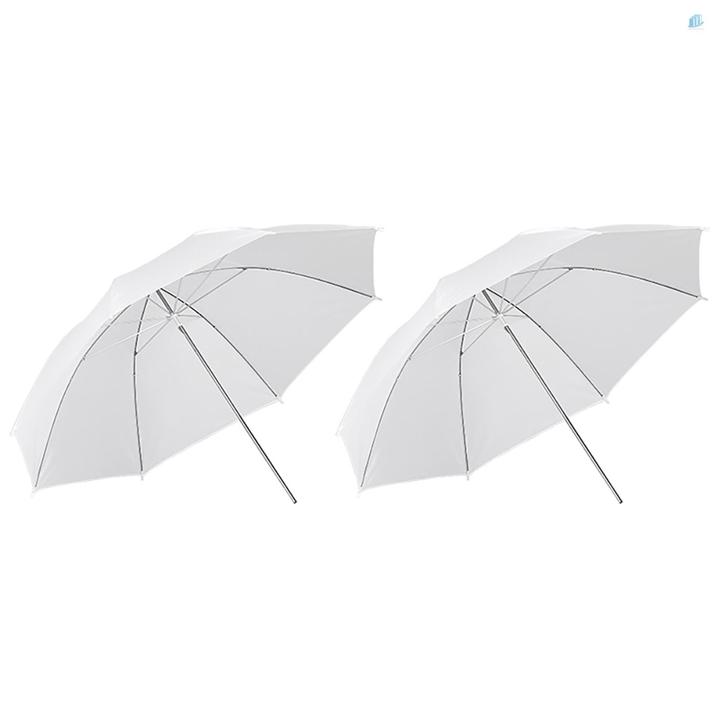 Dù Che Nắng Màu Trắng 33 Inch * 2 + 2M Chân Đứng Tripod Bằng Kim Loại * 2 + E27