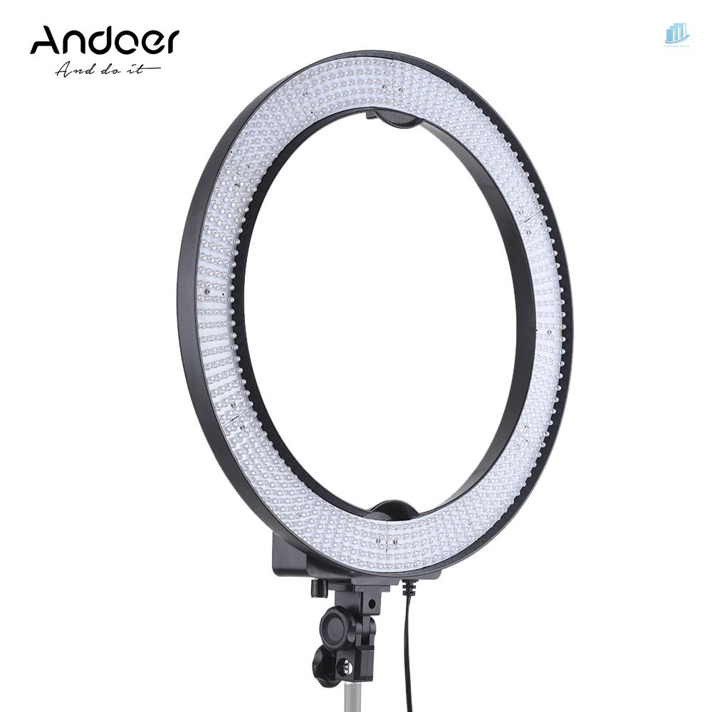 Vòng Đèn LED Điện Tử Andoer LA-650D 5500K 36W 600 Bóng Có Thể Điều Chỉnh Không Bước Kèm Túi Lọc Màu Cho Nhiếp Ảnh