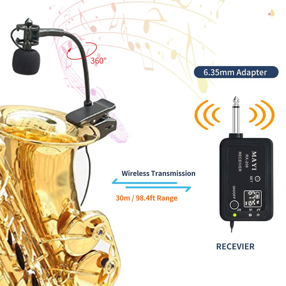 Bộ Thiết Bị Nhận Tín Hiệu Micro Không Dây UHF Chuyên Dụng Cho Kèn Trumpet Trumbone
