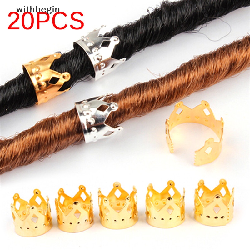 Bộ 20 Kẹp Tóc Dreadlock Màu Vàng / Bạc Tùy Chỉnh Tiện Dụng