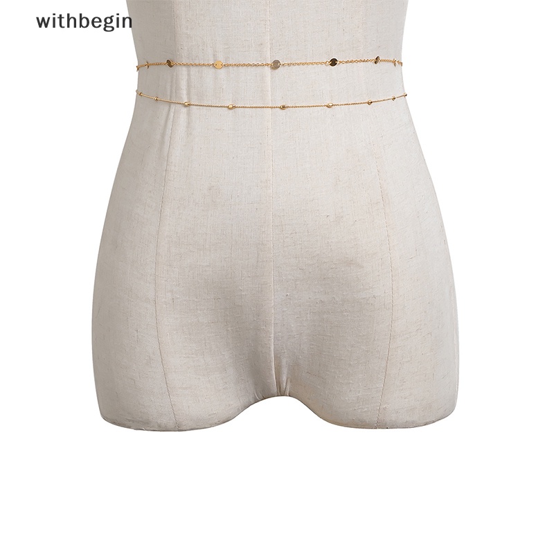 Dây Xích Nối Thắt Lưng Mỏng Đính Hạt Thời Trang Đường Phố Vintage Mùa Hè Cho Nữ Y2K