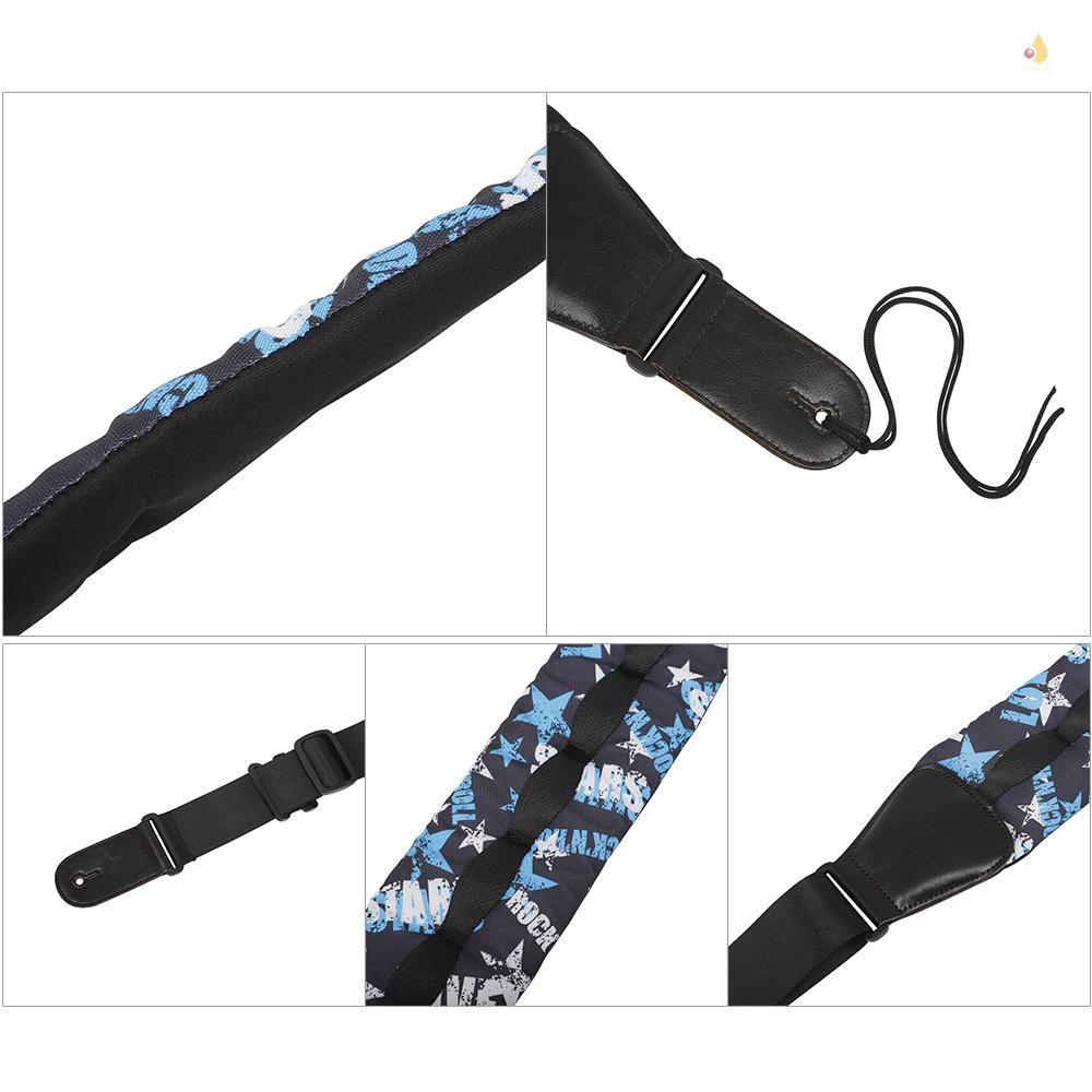 Dây Đeo Vai Bằng Vải Oxford Dày Bản Rộng Có Thể Điều Chỉnh Độ Dài Cho Đàn Guitar Bass Acoustic Electric Guitar