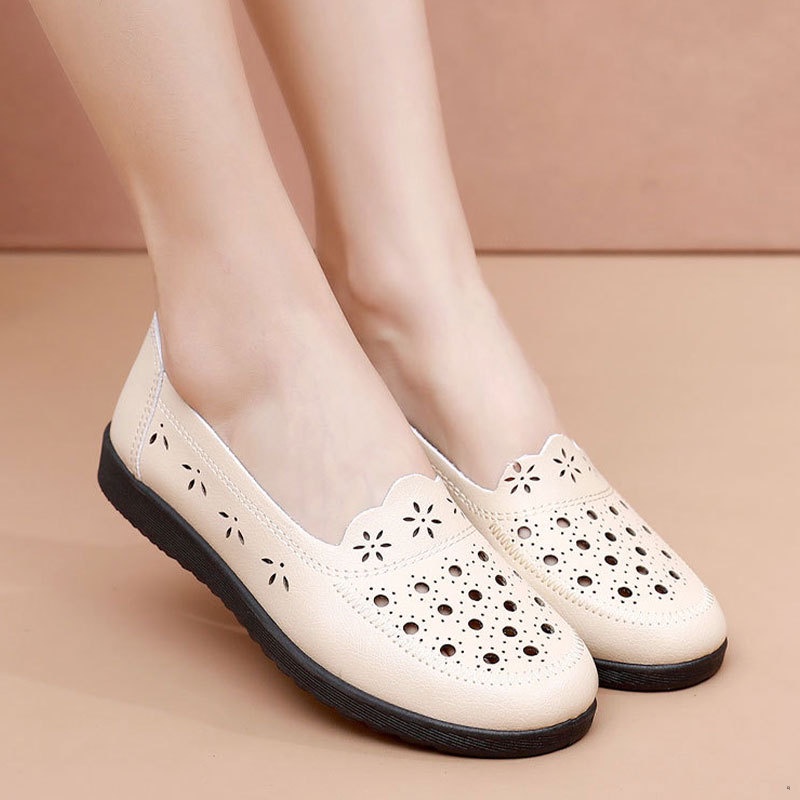 Xăng đan QINOS Đế Mềm Chống Trượt Thoáng Khí Thời Trang Mùa Hè Cho Phụ Nữ Trung Niên