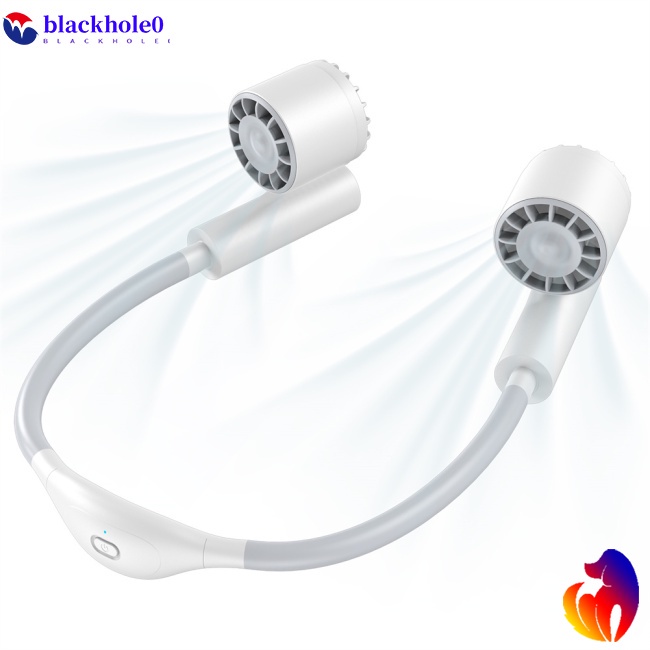 Quạt Thể Thao Đeo Cổ Không Cánh Chạy Pin 2400mah Hai Đầu Yên Tĩnh Có Thể Sạc Lại Bằng Cổng Usb