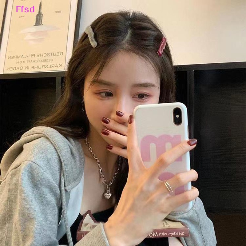 {Ffsd} Kẹp Tóc Mái Bằng Nhựa Resin Gợn Sóng Kiểu Retro Hàn Quốc Mới Cho Nữ * Bán Chạy