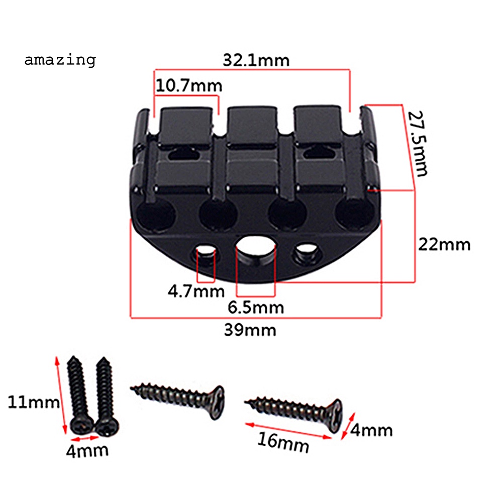 Bộ Ốc Vít Khóa Cầu Đàn Guitar Điện 4 Dây DIY Chuyên Dụng