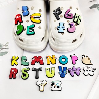 Ghim Cài Giày Crocs Hình Chữ Cái Alphabet Lore Jibits Hoạt Hình Dễ Thương Trang Trí Giày Cho Trẻ Em