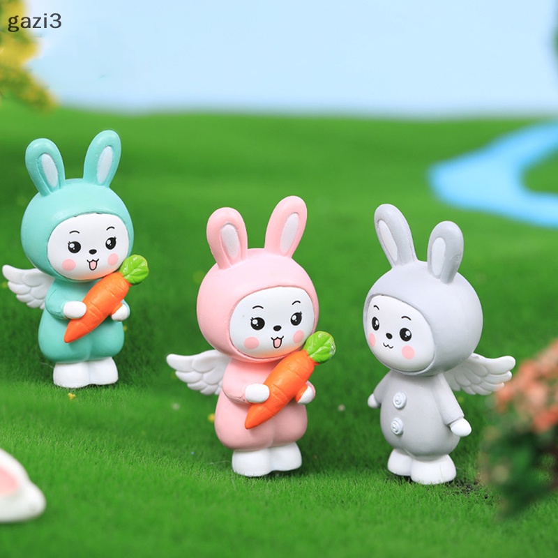 1 Thỏ Nhựa Dễ Thương Dùng Trang Trí Tiểu Cảnh / Vườn