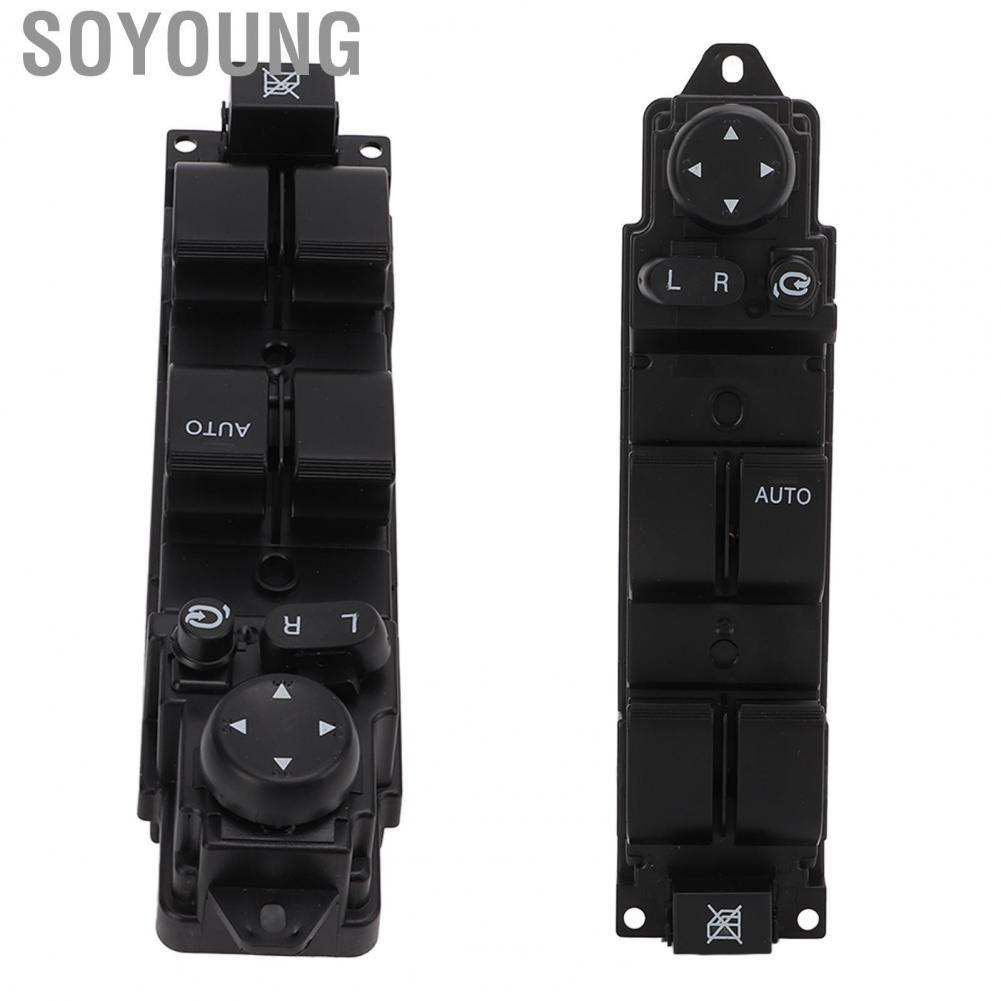 Soyoung D652‑66‑350A Durable Power Window Switch Lifter Button ABS Antiwear for RHD Replacement Mazda 6 2008-2012