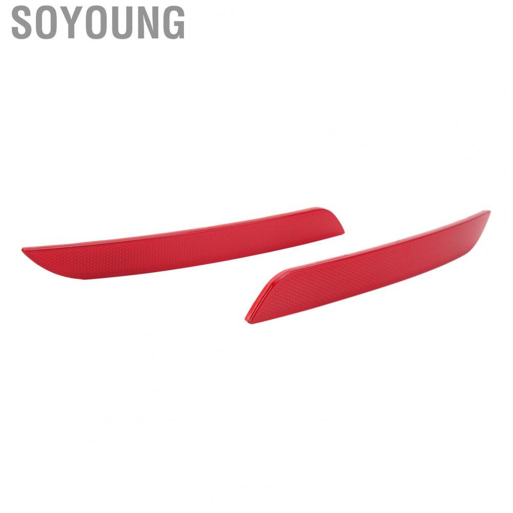 Soyoung Rear Bumper Reflector  OE Design Safe Warning Increased Visibility Long Service Life ABS 63147382233 2Pcs for 3 Series F30 Saloon 2011‑2015